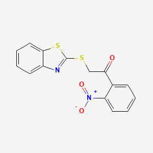 molecular formula C15H10N2O3S2 B5584243 2-(1,3-benzothiazol-2-ylthio)-1-(2-nitrophenyl)ethanone 