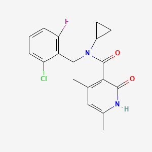 N-(2-chloro-6-fluorobenzyl)-N-cyclopropyl-4,6-dimethyl-2-oxo-1,2-dihydro-3-pyridinecarboxamide