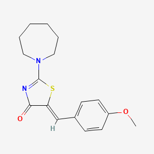 molecular formula C17H20N2O2S B5584261 2-(1-azepanyl)-5-(4-methoxybenzylidene)-1,3-thiazol-4(5H)-one 