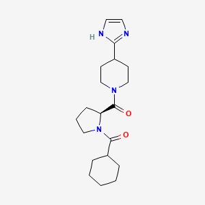 molecular formula C20H30N4O2 B5584271 1-[1-(cyclohexylcarbonyl)-L-prolyl]-4-(1H-imidazol-2-yl)piperidine 