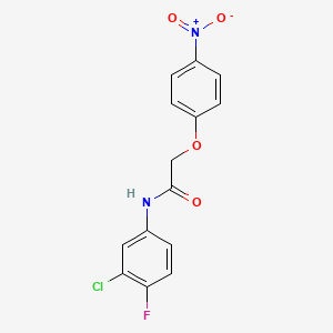 N-(3-chloro-4-fluorophenyl)-2-(4-nitrophenoxy)acetamide