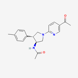 N-[(3S*,4R*)-1-(5-acetyl-2-pyridinyl)-4-(4-methylphenyl)-3-pyrrolidinyl]acetamide