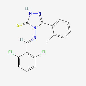 4-[(2,6-dichlorobenzylidene)amino]-5-(2-methylphenyl)-4H-1,2,4-triazole-3-thiol