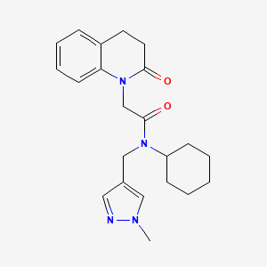 N-cyclohexyl-N-[(1-methyl-1H-pyrazol-4-yl)methyl]-2-(2-oxo-3,4-dihydroquinolin-1(2H)-yl)acetamide