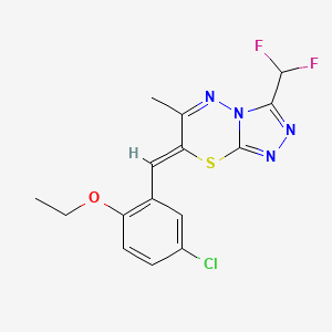 7-(5-chloro-2-ethoxybenzylidene)-3-(difluoromethyl)-6-methyl-7H-[1,2,4]triazolo[3,4-b][1,3,4]thiadiazine