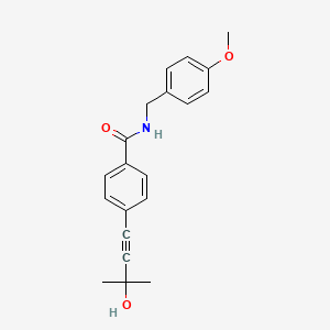 4-(3-hydroxy-3-methyl-1-butyn-1-yl)-N-(4-methoxybenzyl)benzamide