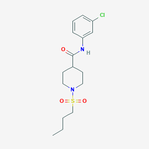 1-(butylsulfonyl)-N-(3-chlorophenyl)-4-piperidinecarboxamide
