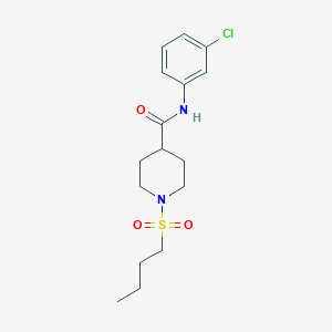 molecular formula C16H23ClN2O3S B5584372 1-(butylsulfonyl)-N-(3-chlorophenyl)-4-piperidinecarboxamide 