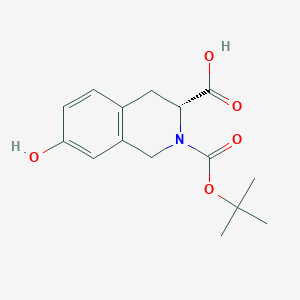 molecular formula C15H19NO5 B558440 (R)-2-(tert-Butoxycarbonyl)-7-hydroxy-1,2,3,4-tetrahydroisoquinoline-3-carboxylic acid CAS No. 214630-00-9