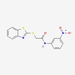 molecular formula C15H11N3O3S2 B5584411 2-(1,3-benzothiazol-2-ylthio)-N-(3-nitrophenyl)acetamide 