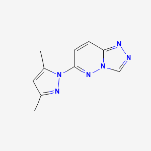 molecular formula C10H10N6 B5584423 6-(3,5-二甲基-1H-吡唑-1-基)[1,2,4]三唑并[4,3-b]哒嗪 