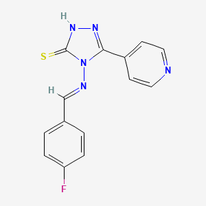 4-[(4-fluorobenzylidene)amino]-5-(4-pyridinyl)-4H-1,2,4-triazole-3-thiol