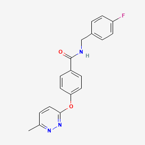 N-(4-fluorobenzyl)-4-[(6-methyl-3-pyridazinyl)oxy]benzamide