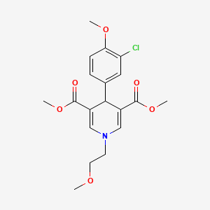 dimethyl 4-(3-chloro-4-methoxyphenyl)-1-(2-methoxyethyl)-1,4-dihydro-3,5-pyridinedicarboxylate