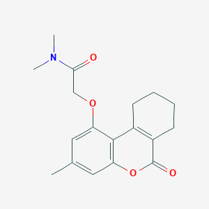 N,N-dimethyl-2-[(3-methyl-6-oxo-7,8,9,10-tetrahydro-6H-benzo[c]chromen-1-yl)oxy]acetamide