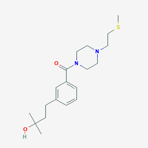 2-methyl-4-[3-({4-[2-(methylthio)ethyl]-1-piperazinyl}carbonyl)phenyl]-2-butanol