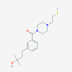 molecular formula C19H30N2O2S B5584522 2-methyl-4-[3-({4-[2-(methylthio)ethyl]-1-piperazinyl}carbonyl)phenyl]-2-butanol 