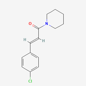 molecular formula C14H16ClNO B5584529 1-[3-(4-chlorophenyl)acryloyl]piperidine CAS No. 17123-82-9