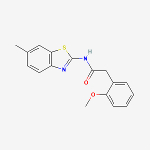 molecular formula C17H16N2O2S B5584537 2-(2-methoxyphenyl)-N-(6-methyl-1,3-benzothiazol-2-yl)acetamide 