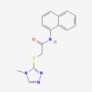 molecular formula C15H14N4OS B5584561 2-[(4-methyl-4H-1,2,4-triazol-3-yl)thio]-N-1-naphthylacetamide 