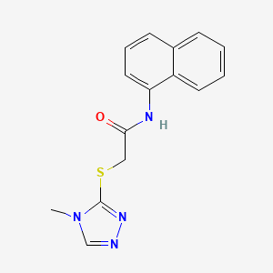 molecular formula C15H14N4OS B5584561 2-[(4-methyl-4H-1,2,4-triazol-3-yl)sulfanyl]-N-(naphthalen-1-yl)acetamide 