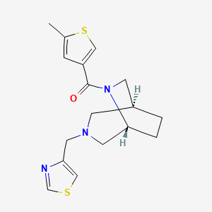 molecular formula C17H21N3OS2 B5584575 (1S*,5R*)-6-[(5-methyl-3-thienyl)carbonyl]-3-(1,3-thiazol-4-ylmethyl)-3,6-diazabicyclo[3.2.2]nonane 