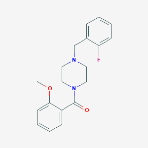 molecular formula C19H21FN2O2 B5584593 1-(2-fluorobenzyl)-4-(2-methoxybenzoyl)piperazine 