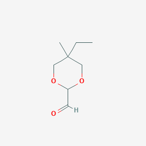 molecular formula C8H14O3 B055846 5-Ethyl-5-methyl-1,3-dioxane-2-carbaldehyde CAS No. 123895-47-6