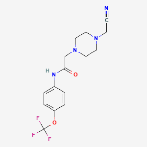 molecular formula C15H17F3N4O2 B5584638 2-[4-(cyanomethyl)piperazin-1-yl]-N-[4-(trifluoromethoxy)phenyl]acetamide 