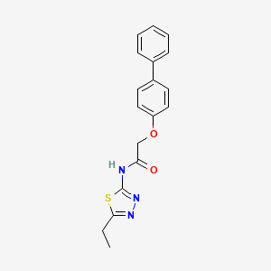 molecular formula C18H17N3O2S B5584644 2-(4-biphenylyloxy)-N-(5-ethyl-1,3,4-thiadiazol-2-yl)acetamide 