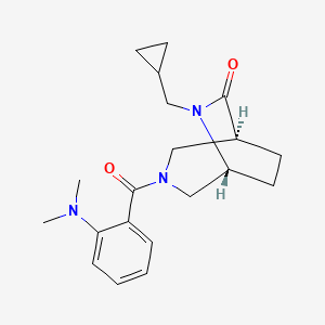 molecular formula C20H27N3O2 B5584659 (1S*,5R*)-6-(cyclopropylmethyl)-3-[2-(dimethylamino)benzoyl]-3,6-diazabicyclo[3.2.2]nonan-7-one 