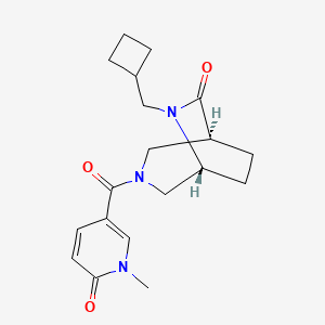 molecular formula C19H25N3O3 B5584661 (1S*,5R*)-6-(cyclobutylmethyl)-3-[(1-methyl-6-oxo-1,6-dihydro-3-pyridinyl)carbonyl]-3,6-diazabicyclo[3.2.2]nonan-7-one 
