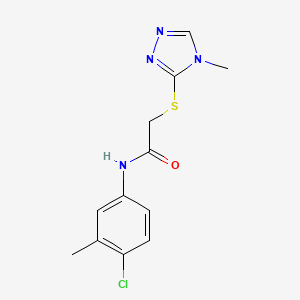 molecular formula C12H13ClN4OS B5584666 N-(4-chloro-3-methylphenyl)-2-[(4-methyl-4H-1,2,4-triazol-3-yl)thio]acetamide 