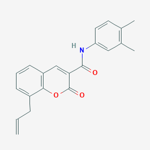 molecular formula C21H19NO3 B5584673 8-allyl-N-(3,4-dimethylphenyl)-2-oxo-2H-chromene-3-carboxamide 