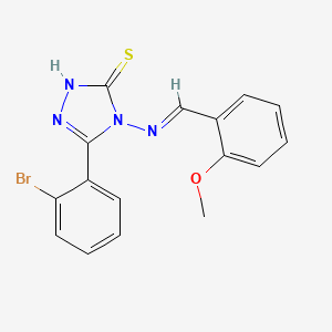 molecular formula C16H13BrN4OS B5584707 5-(2-bromophenyl)-4-[(2-methoxybenzylidene)amino]-4H-1,2,4-triazole-3-thiol 