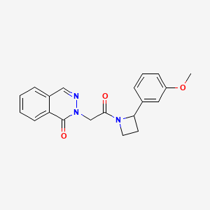 molecular formula C20H19N3O3 B5584712 2-{2-[2-(3-methoxyphenyl)-1-azetidinyl]-2-oxoethyl}-1(2H)-phthalazinone 
