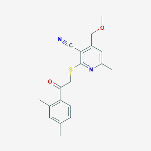 2-{[2-(2,4-Dimethylphenyl)-2-oxoethyl]sulfanyl}-4-(methoxymethyl)-6-methylpyridine-3-carbonitrile