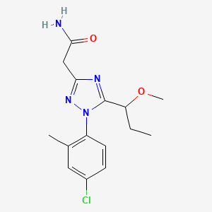 2-[1-(4-chloro-2-methylphenyl)-5-(1-methoxypropyl)-1H-1,2,4-triazol-3-yl]acetamide