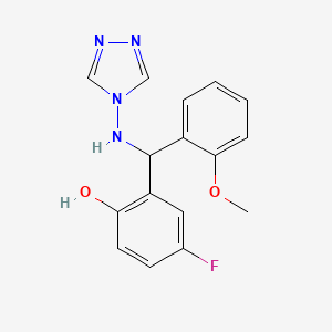 4-fluoro-2-[(2-methoxyphenyl)(4H-1,2,4-triazol-4-ylamino)methyl]phenol