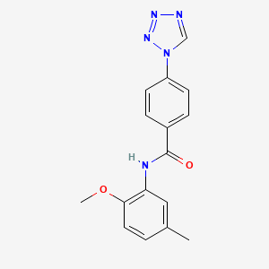 molecular formula C16H15N5O2 B5584778 N-(2-methoxy-5-methylphenyl)-4-(1H-tetrazol-1-yl)benzamide 