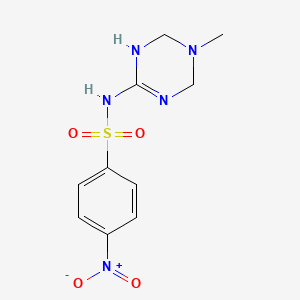 N-(5-methyl-1,3,5-triazinan-2-ylidene)-4-nitrobenzenesulfonamide