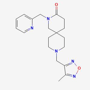 9-[(4-methyl-1,2,5-oxadiazol-3-yl)methyl]-2-(pyridin-2-ylmethyl)-2,9-diazaspiro[5.5]undecan-3-one