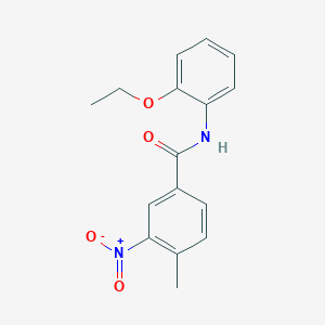 molecular formula C16H16N2O4 B5584832 N-(2-ethoxyphenyl)-4-methyl-3-nitrobenzamide 