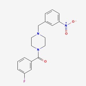 molecular formula C18H18FN3O3 B5584836 1-(3-fluorobenzoyl)-4-(3-nitrobenzyl)piperazine 