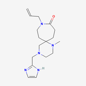 molecular formula C17H27N5O B5584841 9-allyl-4-(1H-imidazol-2-ylmethyl)-1-methyl-1,4,9-triazaspiro[5.6]dodecan-10-one 