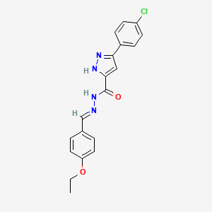 3-(4-chlorophenyl)-N'-[(E)-(4-ethoxyphenyl)methylidene]-1H-pyrazole-5-carbohydrazide