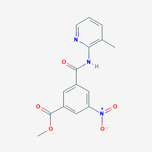 molecular formula C15H13N3O5 B5584867 methyl 3-{[(3-methyl-2-pyridinyl)amino]carbonyl}-5-nitrobenzoate 