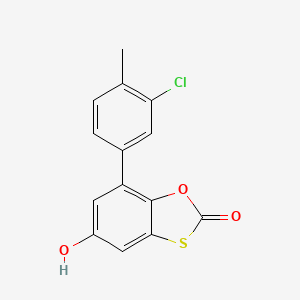 molecular formula C14H9ClO3S B5584877 7-(3-chloro-4-methylphenyl)-5-hydroxy-1,3-benzoxathiol-2-one 