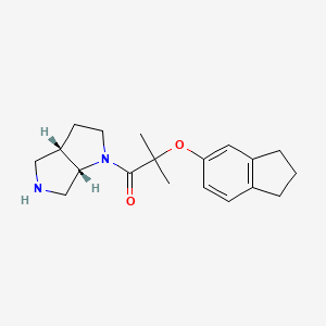 molecular formula C19H26N2O2 B5584886 rel-(3aS,6aS)-1-[2-(2,3-dihydro-1H-inden-5-yloxy)-2-methylpropanoyl]octahydropyrrolo[3,4-b]pyrrole hydrochloride 
