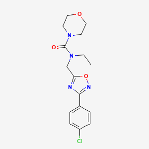 molecular formula C16H19ClN4O3 B5584895 N-{[3-(4-chlorophenyl)-1,2,4-oxadiazol-5-yl]methyl}-N-ethyl-4-morpholinecarboxamide 